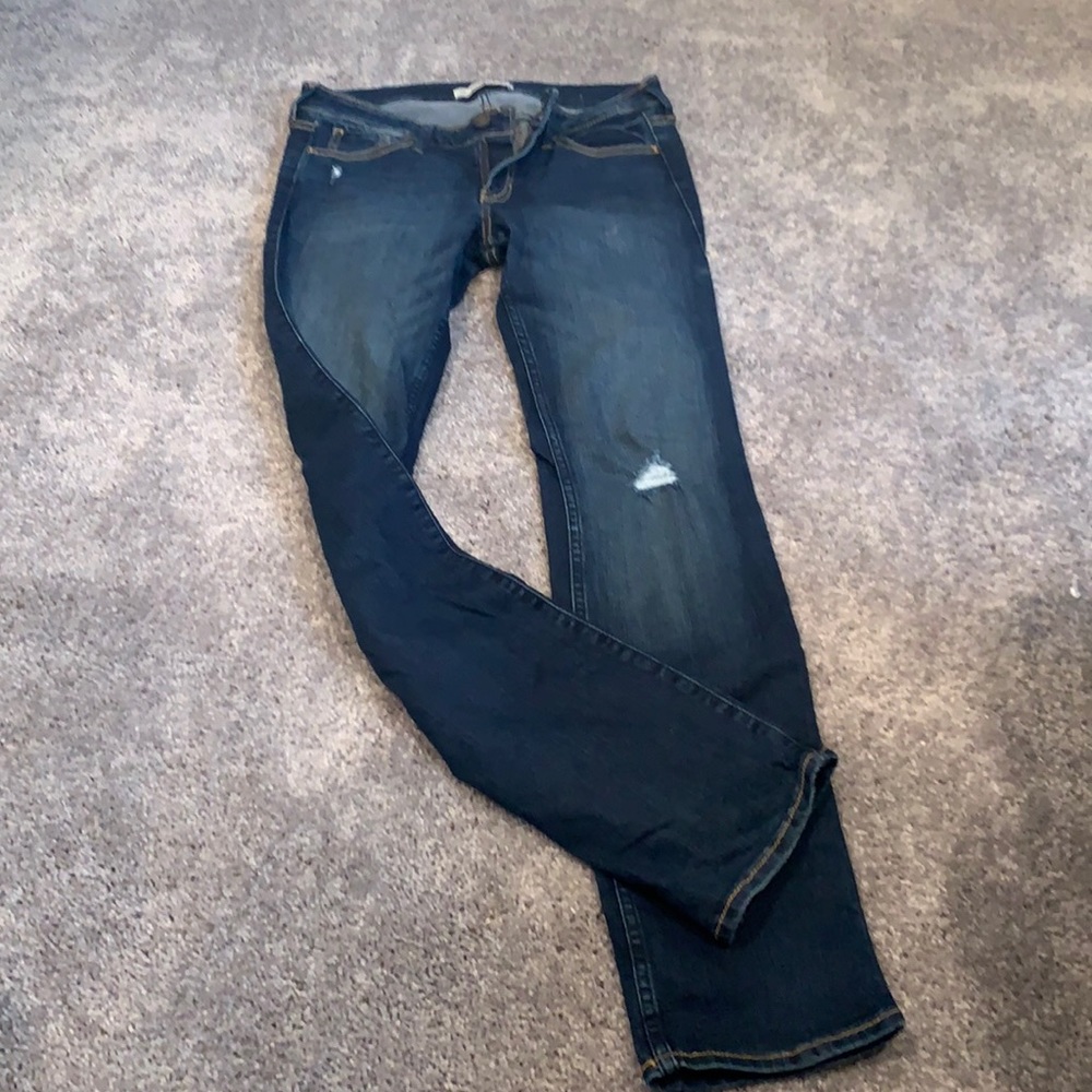 Hollister distressed jeans.